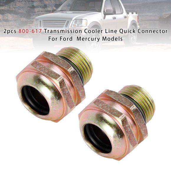 2PCS 800-617 Transmission Cooler Line Quick Connector For Ford Mercury Models