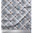 thumbnail image 1 of Soimoi Cotton Voile Fabric Diagonal Check Printed Fabric 1 Yard 56 Inch Wide, 1 of 1