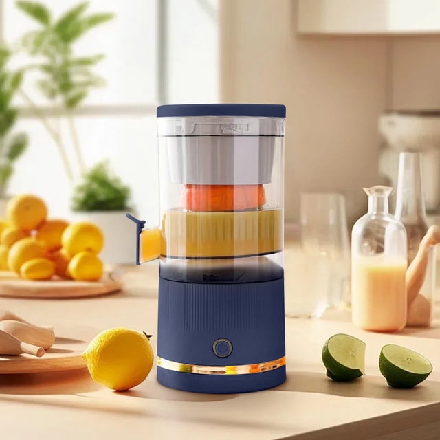 ABPWLY Juicer Machines Automatic Fruit and Vegetable Juicer with Pulp Separation, USB Rechargeable, Easy Clean, Portable, for Orange, Apples, Homemade Juice, Cleaning Brush