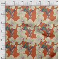thumbnail image 2 of oneOone Polyester Lycra Fabric Leaves & Orchids Floral Decor Fabric Printed BTY 56 Inches Wide, 2 of 4