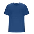 thumbnail image 2 of Lmnyox T-Shirt de Base à Manches Courtes et Col Rond pour Hommes, Chemises Classiques Mode d'Été, Couleur Unie, T-Shirt Décontracté avec Poche, 2 of 5