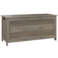 thumbnail image 1 of HOMCOM Coffre de Rangement avec 2 Charnières, Banc de Rangement, Gris Vieilli, 1 of 10