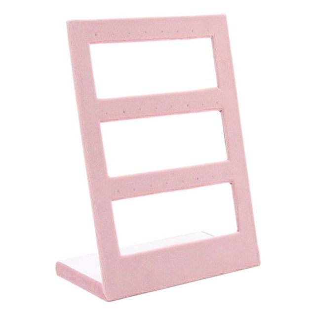 mmirethe Jewelry Display Stand Velvet Necklace Bracelet Holder Bracelets Rack Organizer Layout Props Home Shop Showcase Pink Type 1