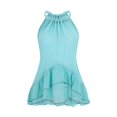 thumbnail image 3 of outfmvch Hauts pour Femmes Camisole pour Femmes Mode pour Femmes Débardeur Sans Manches Col Rond Hauts Unis T-Shirt Camisole Chemise corset Hauts pour Femmes Bleu P, 3 of 9