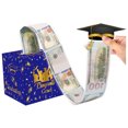 thumbnail image 2 of Vacemry Graduation Money Drawing Box, Birthday Surprise Box with Pull Tab, Creative Cash Gift Box for Graduation Party Birthday Party Little One Shower Bridal Shower, Fun Money Pull Box Decoration, 2 of 4