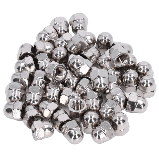 Nut, Durable 50Pcs Rustproof A2-70 Stainless Steel Firm Fixing Nuts For Maintenance For Repair M3,M4,M5,M6,M8,M10,M12