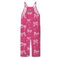 thumbnail image 5 of Girls Romper Bow Print Jumpsuits Rompers for Girls Spaghetti Strap Rompers with Pockets Toddler Girl Summer Outfits 7-8 Y, 5 of 5