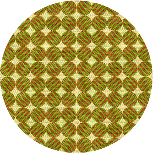 Ahgly Tapis Rond Lavable en Machine Intérieur Transitionnel Vert Caméléon, 3 Pieds Rond