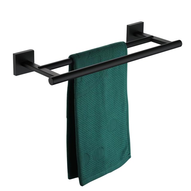 KOKOSIRI Bathroom Towel Bars 16 Inch Towel Rails Matte Black 40CM Hand Towel Holder for Bath Kitchen Wall Stainless Steel B5005BK-L16
