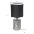 thumbnail image 2 of Ceramic Table Lamp With Shade Equator Silver, 2 of 3