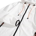 thumbnail image 4 of Maqroz Veste de Soleil pour Homme UPF 50++ à Capuche à Fermeture Éclair Intégrale Protection UV SPF Rafraîchissante Légère avec Poches Été Ajustable Séchage Rapide Veste de Sport de Piste Randonnée Pêche Plein Air Blanc TTG, 4 of 4