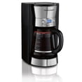thumbnail image 1 of Cafetière goutte à goutte programmable Hamilton Beach, 12 tasses, avec carafe en verre, noire (46895), 1 of 7