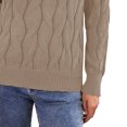 thumbnail image 4 of Cathalem WoWomens Oversized Sweaters Knit Oversized Crew Neck Long Sleeve Pullover Sweaters Tops,Khaki S, 4 of 5
