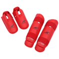 thumbnail image 2 of Strike Shin Guards Leg Protector Kick Padded Shin Kick Pads Protector Instep Karate Kicking Sparring Adults - Red, S S, 2 of 7