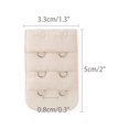 thumbnail image 2 of INSPIRE CHIC Women's 3 Rows 2 Hooks Underwear Bra Extender Brassiere Extension Hooks Strap Adapter Beige 10, 2 of 6