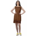 thumbnail image 1 of Moomaya WoMen's Solid Cotton Plus Size Lace Summer Outfit Sleeveless Mini Dress, 1 of 5