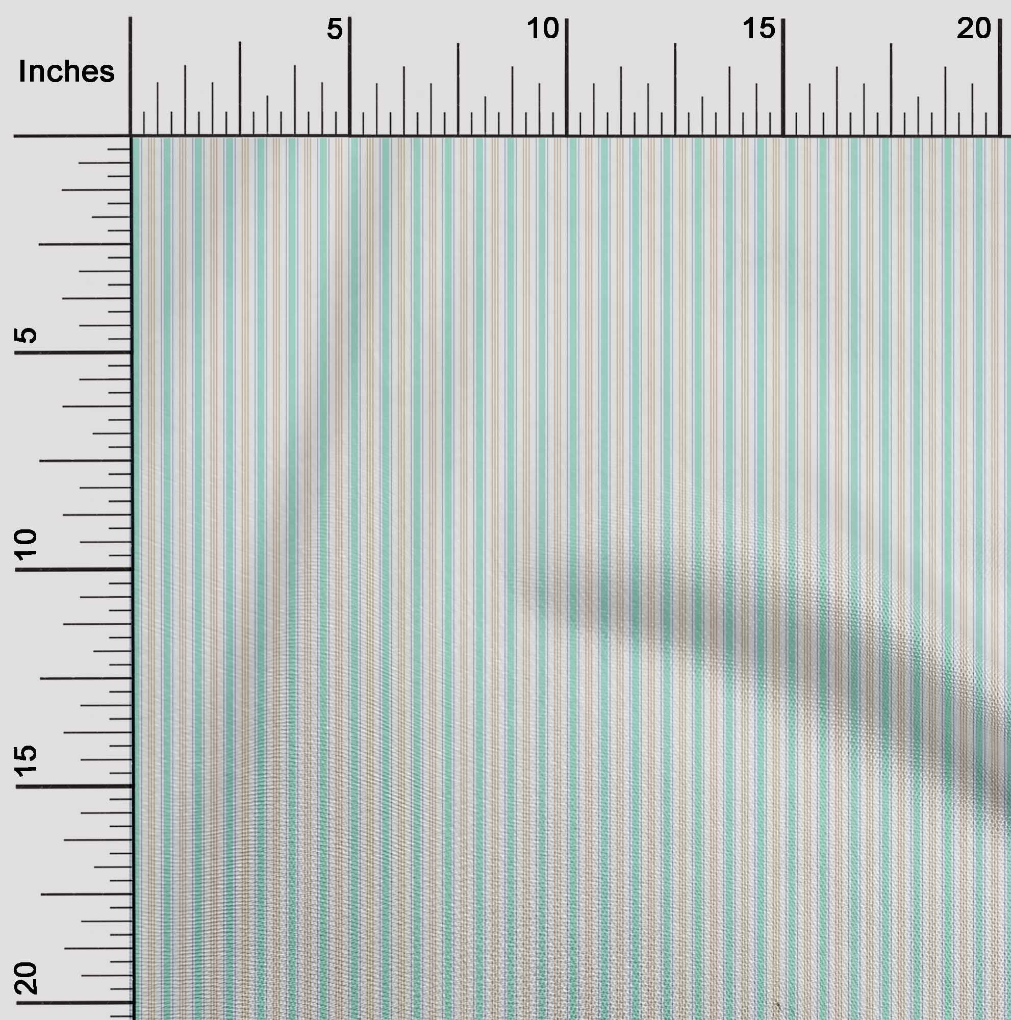 oneOone Viscose Jersey Fabric Multicolor Stripe Printed Craft Fabric BTY 60 Inch Wide