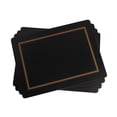 thumbnail image 1 of Pimpernel Classic Black Collection Napperons / Ensemble de 4 / Napperons Résistants à la Chaleur / Plateau Endos en Liège / Ensemble de Napperons Rigides pour Table à Manger / Mesure 15,7â€ x 11,7â€, 1 of 4