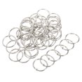 thumbnail image 1 of Unique Bargains 1.5' Dia. Detachable Binder Rings Index Snap Metal Clips, Silver Tone 50 Pack, 1 of 5