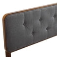 thumbnail image 3 of Collins Tufted Full Fabric and Wood Headboard - Walnut Charcoal, 3 of 4