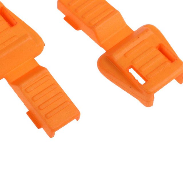 tredstone 10 Pieces Plastic Zipper Puller End Lock Zip Pull End for 3-4mm Cord Orange
