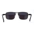 thumbnail image 2 of Mens Color Mirror Classic Rectangular Metal Rim Officer Sunglasses Gunmetal Teal Mirror, 2 of 4