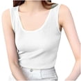 thumbnail image 1 of Besolor Women's Plus Size Tank Tops 2025 Ribbed Scoop Neck Sleeveless Basic Tees Casual Solid Color Summer Shirts, 1 of 3
