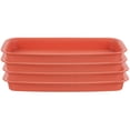 thumbnail image 3 of MasteelfCA 4Pcs Rectangular Plant Saucers Plastic Plant Saucers Planter Drip Tray Flower Pot Saucers, 3 of 8