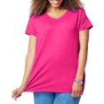 thumbnail image 3 of Just My Size T-Shirt Col Rond à Manches Courtes en Jersey de Coton pour Femmes, 5X, Amarante, 3 of 4
