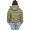 thumbnail image 3 of White Mark Women's Zip Hooded Puffer Jacket with Pockets, 3 of 7