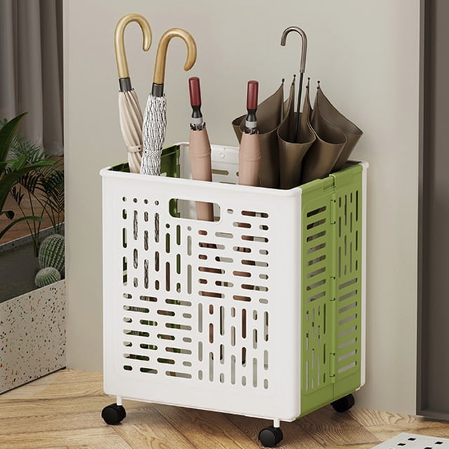 EGNMCR Foldable Laundry Baskets Multi Functional Portable Dirty Clothes Hamper With Wheels Organization Toy Storage Basket With Handle Plastics Organization