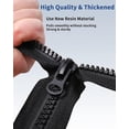 thumbnail image 4 of 27 Inch Jacket Zipper, #5 Durable Zipper For Jacket (3 Piece), Black Plastic Coat Zipper Replacement, Separating Zipper For Coat, Down Jacket, Sweatsh, 4 of 5