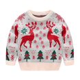 thumbnail image 1 of Chandail de Noël pour Bébé Tenue de Renne pour Tout-Petit Vêtements Rouges, 1 of 6