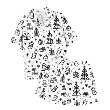 LUOGENLI Pyjamas pour Filles Taille 12 Coton Ensemble de Pyjama Peint à la Main pour Enfants Croquis et Coloriage Diy Pyjamas Peints à la Main pour Filles Taille 7-37 Été Blanc 4-5 Ans