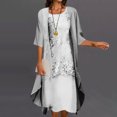 thumbnail image 1 of EGNMCR Robes de Fête pour Femmes Mode Femmes Décontractée Robe Sans Manches à Col en V Unie Manteau à Manches Longues Ensemble Deux Pièces, 1 of 6