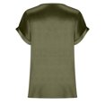 thumbnail image 3 of EQWLJWE Hauts d'Été pour Femmes Hauts pour Femmes Liquidation Mode T-Shirt d'Été pour Femme à Col Rond Uni à Manches Courtes Aguichant Blouse, 3 of 5