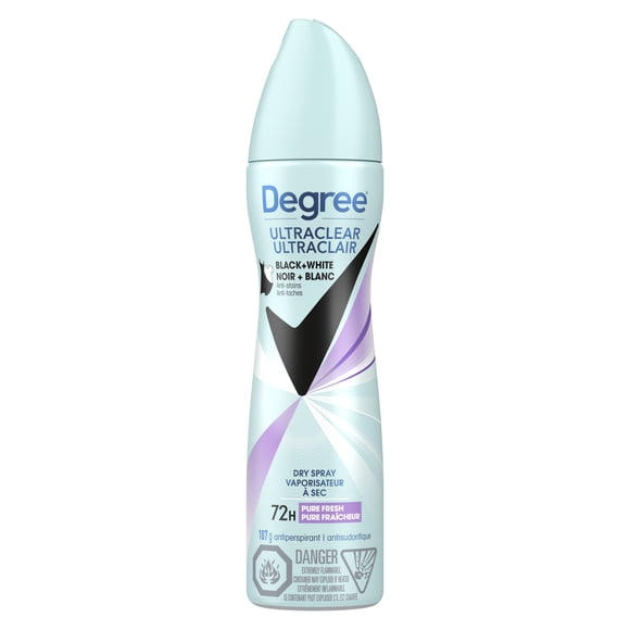 Degree Antiperspirant Dry Spray UltraClear Black+White Pure Fresh, 107 g