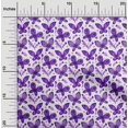 thumbnail image 1 of oneOone Velvet Purple Fabric Insect & Floral Feather Craft Projects Decor Fabric Printed By The Yard 58 Inch Wide, 1 of 5
