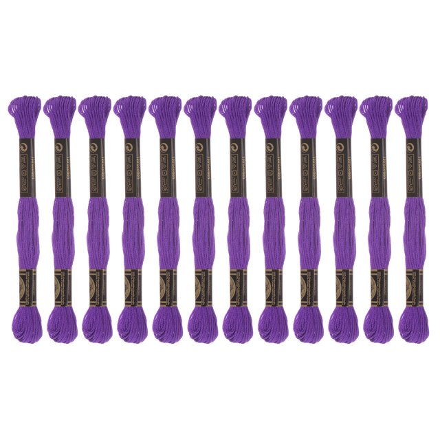 Unique Bargains Fil à Broder Violet, 8 m - 12 Écheveaux