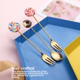 thumbnail image 2 of Cartoon Style Adorable Household Hotel Tableware Portable Reusable Stirring Dinnerware Cake Salad Dessert Flatware Candy Fork Brown, 2 of 9