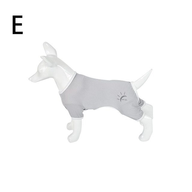 RYGRZJ Summer Dog Clothes Breathable Anti-UV Elastic Sun Protection Clothing