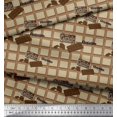 thumbnail image 3 of Soimoi Rayon Crepe Fabric Text & Chocolate Food Printed Fabric 1 Yard 46 Inch Wide, 3 of 6