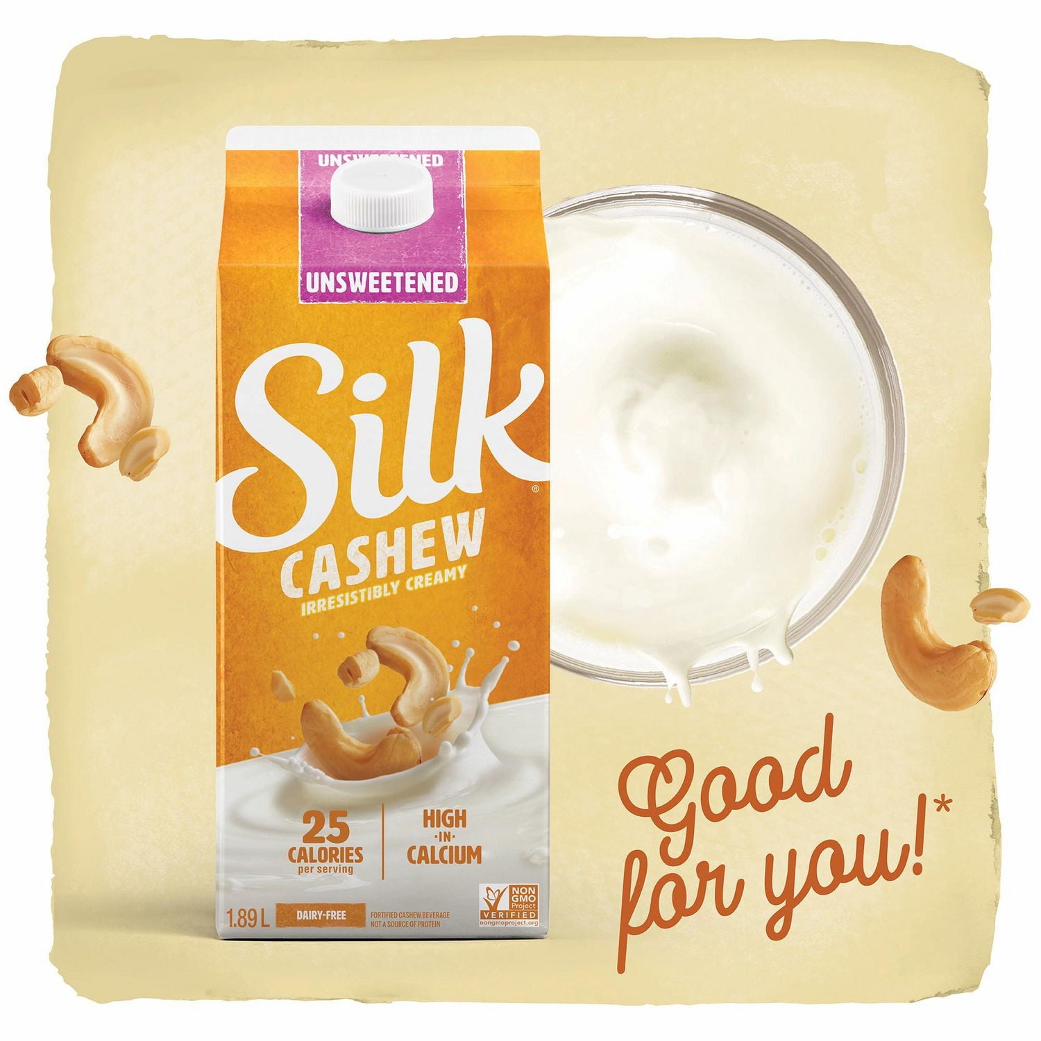 Silk Cashew Milk Alternative, Unsweetened, Dairy Free