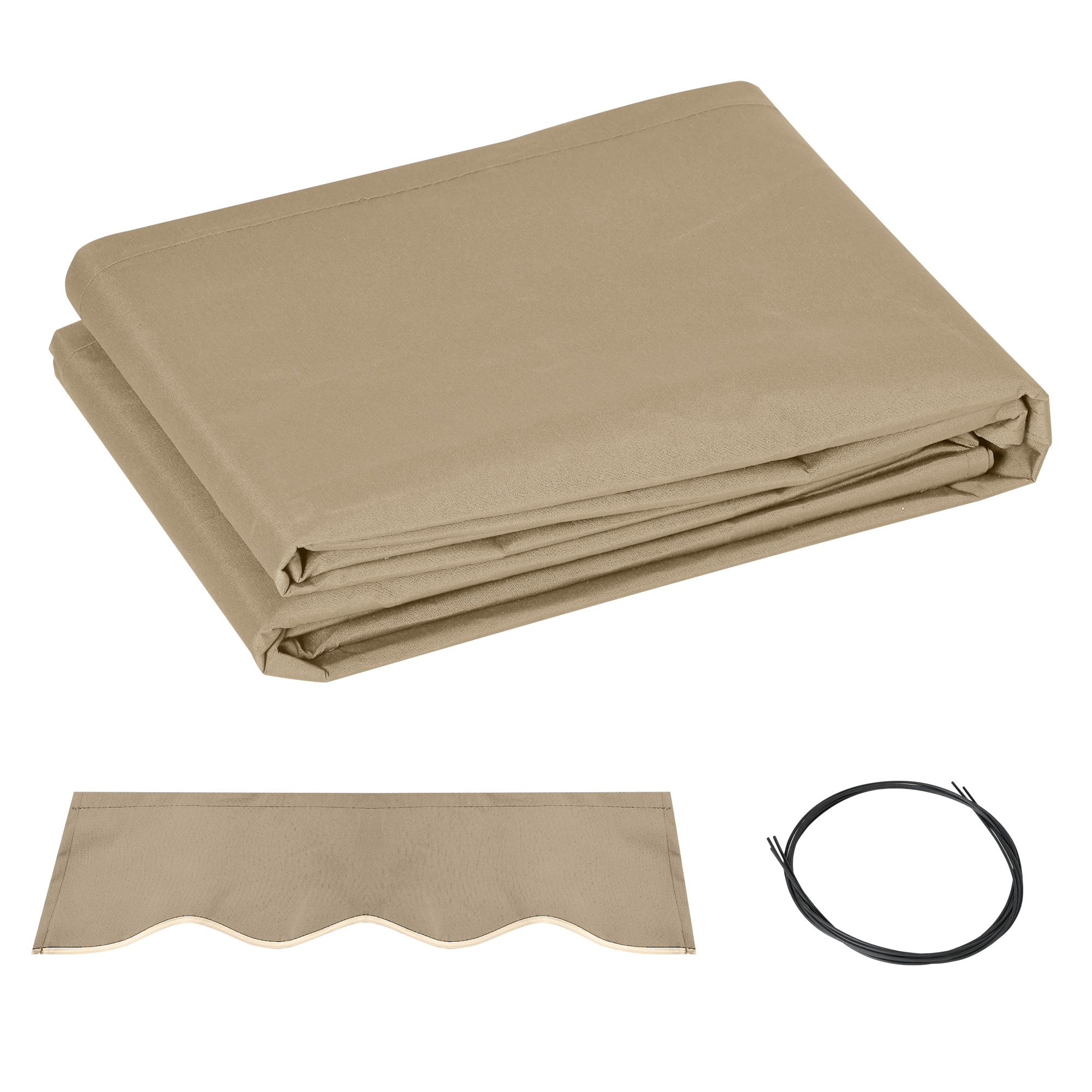 Outsunny Toile de Rechange pour Auvent Rétractable 13 Pieds x 8 Pieds Beige