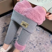 TIMIFIS Fleece Lined Leggings for Women High Waisted Warm Thick Leggings Soft Athletic Tummys Control Tights Thermal Yoga Pants