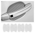 thumbnail image 1 of 4PCS Car Door Handle Sticker, Carbon Fiber Anti-Scratches Car Door Cup Protector, Non-Marking Auto Door Handle Protective Film, Universal for Most Car Handles,Silver，90mm-100mm, 1 of 5