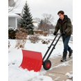 thumbnail image 1 of Royalbelle Red Black 29x19 Inch Snow Shovel with Wheels, Steel Blade, 1 of 7