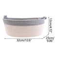 thumbnail image 3 of Chmadoxn Laundry Basket, Picnic Basket Woven Cotton Rope Basket Fabric Basket For Organisation And Storage, Small Laundry Basket For Desktop Storage, Living Room Clutter Storage Crafted Rope Baskets, 3 of 6