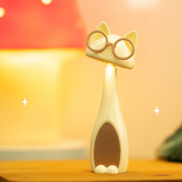 SASHENHG Cartoons Cute Pet Cats Rechargeable Night Light Led Night Light Bedroom Bedside Sleep Light Dormitory Cute Ornaments