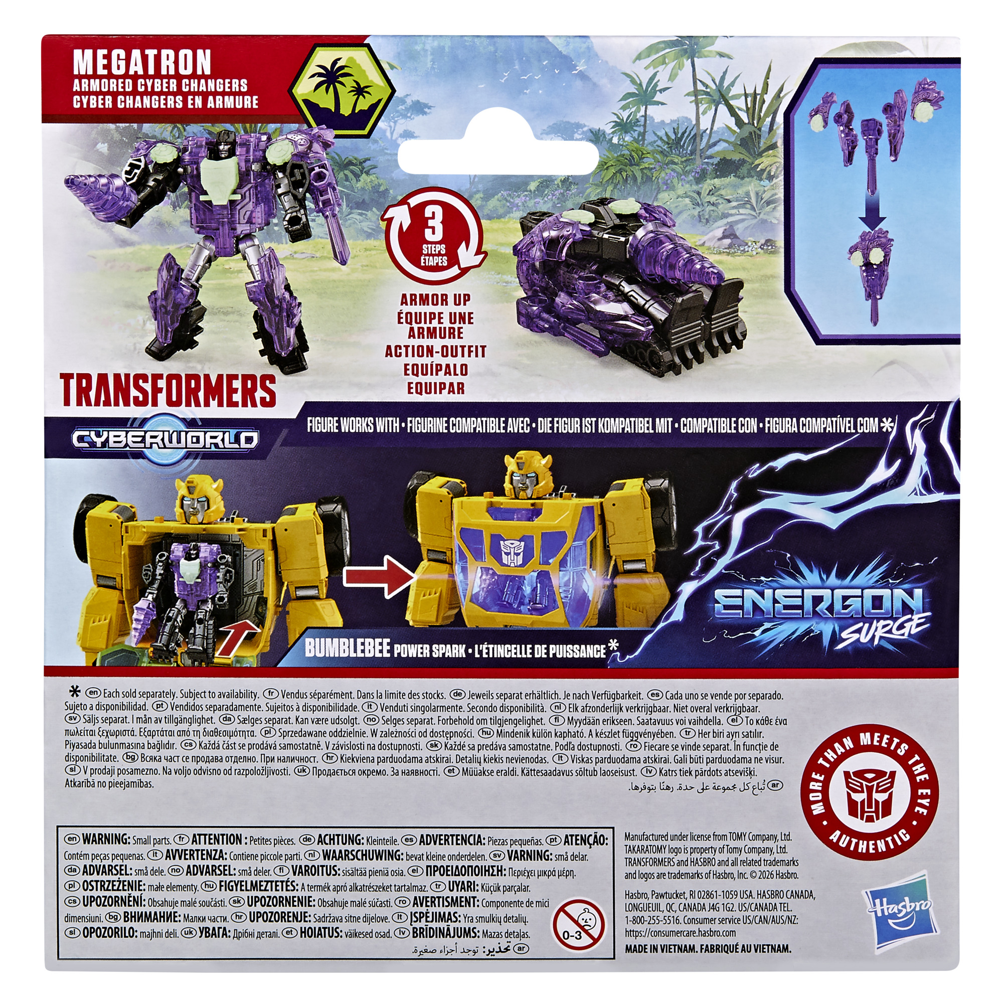 Transformers CYBERWORLD Megatron Energon Surge Armored Cyber Changers Action Figure